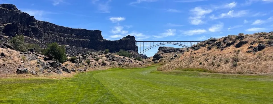 The Perrine Bridge over the Snake River Canyon at Twin Falls.